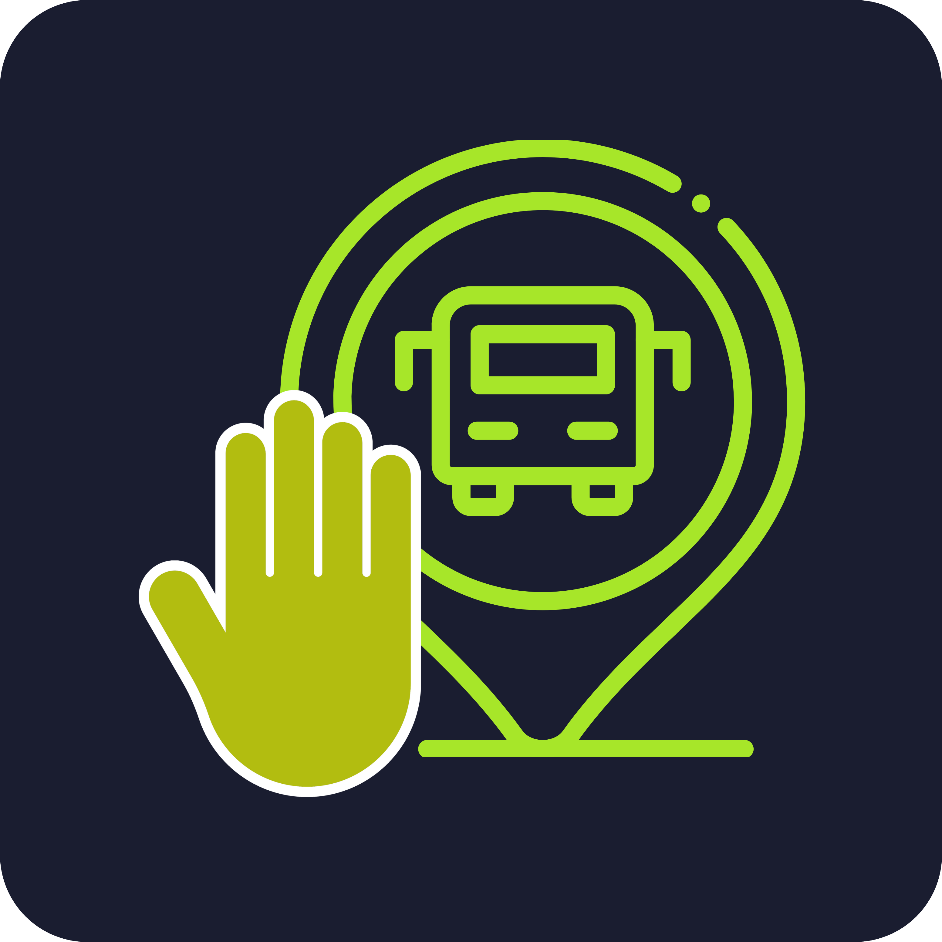 Stop Buses and Evacuate People Icon